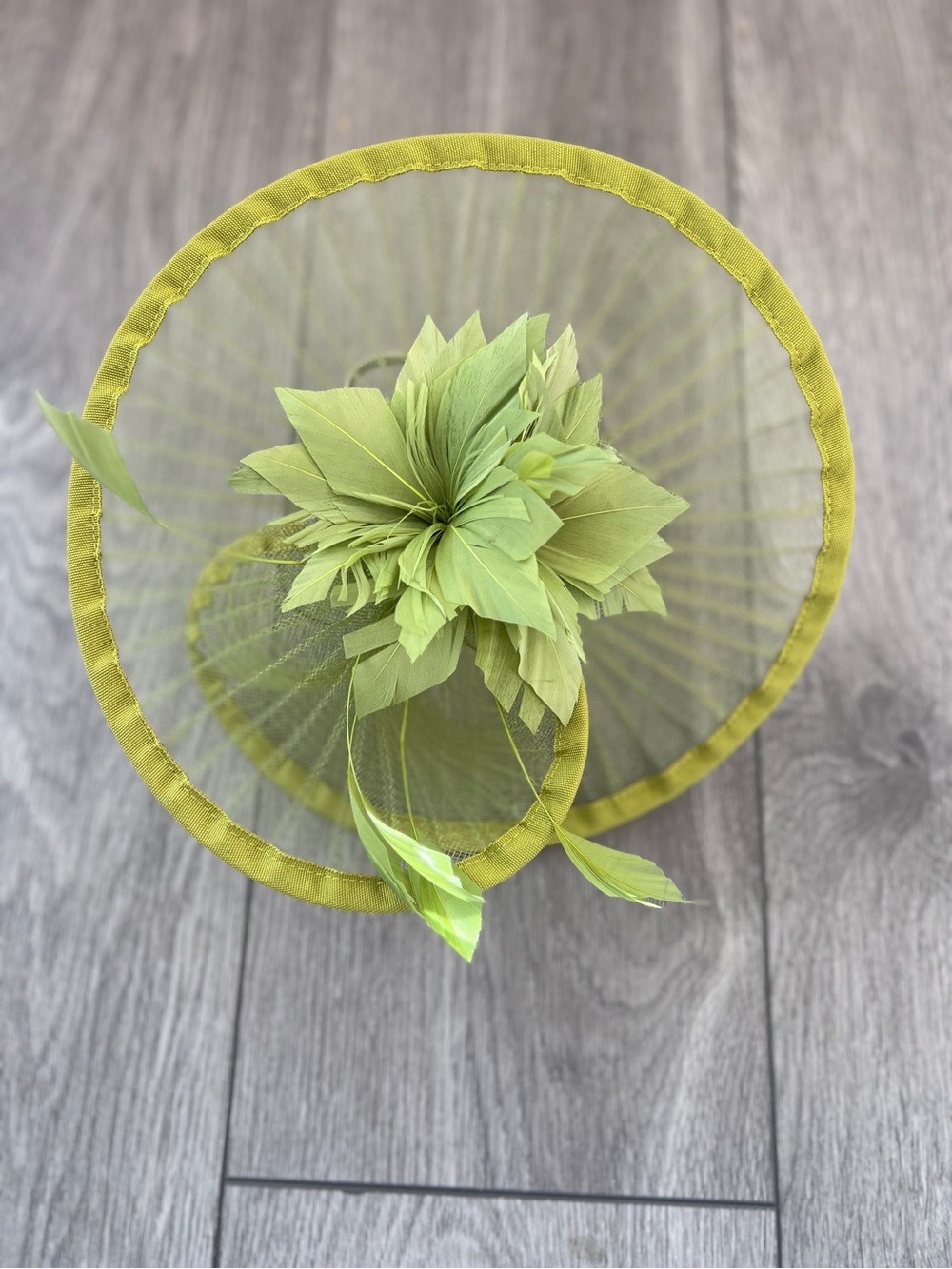 Chartreuse Lime Olive Army Jade Green Fascinator Headband from England!